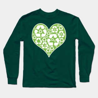 Green Heart Recycle Long Sleeve T-Shirt